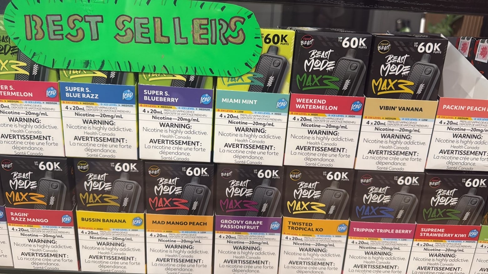 Best sellers shelf of Beast Mode Max 3 disposables
